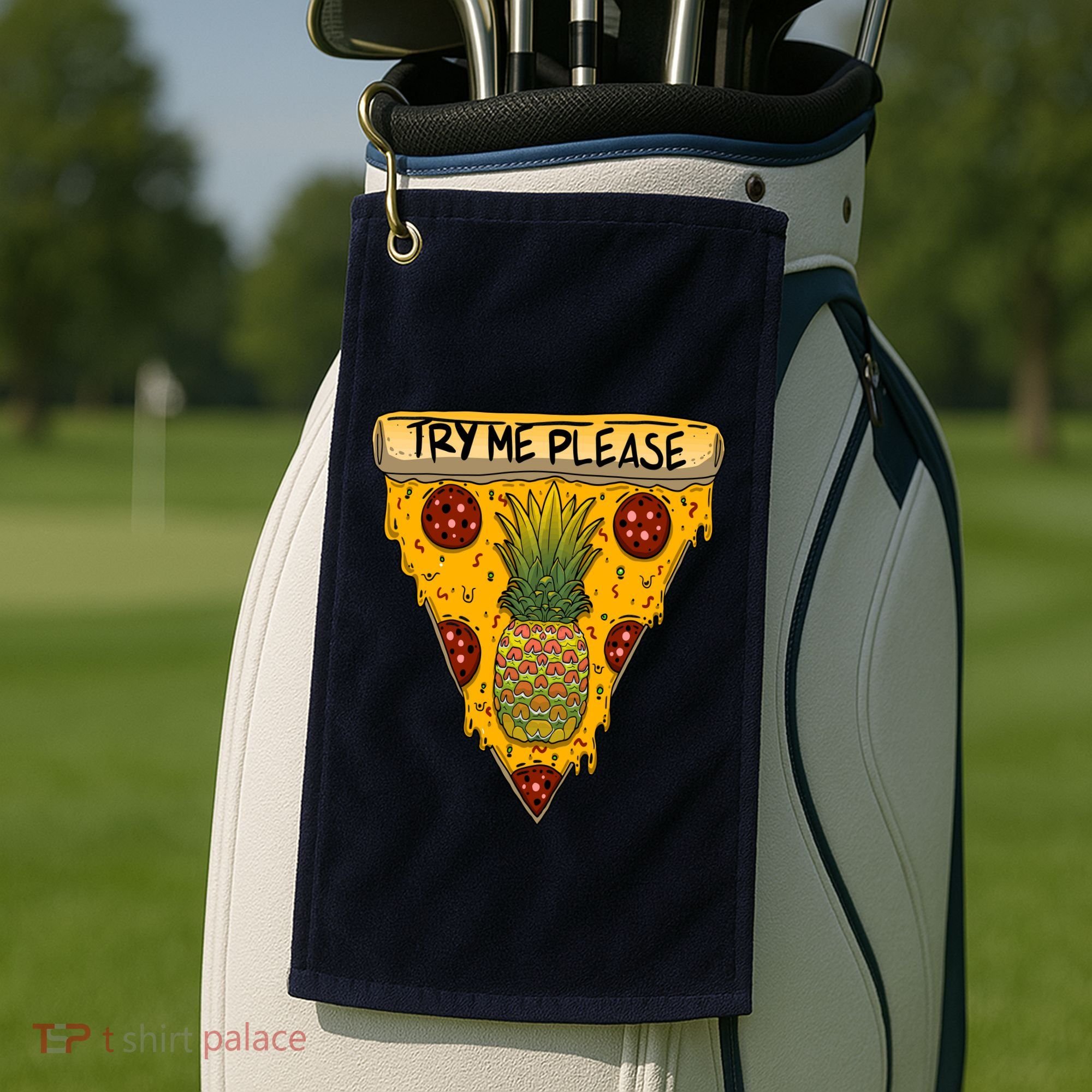Pineapple Peperoni Pizza Golf Towel
