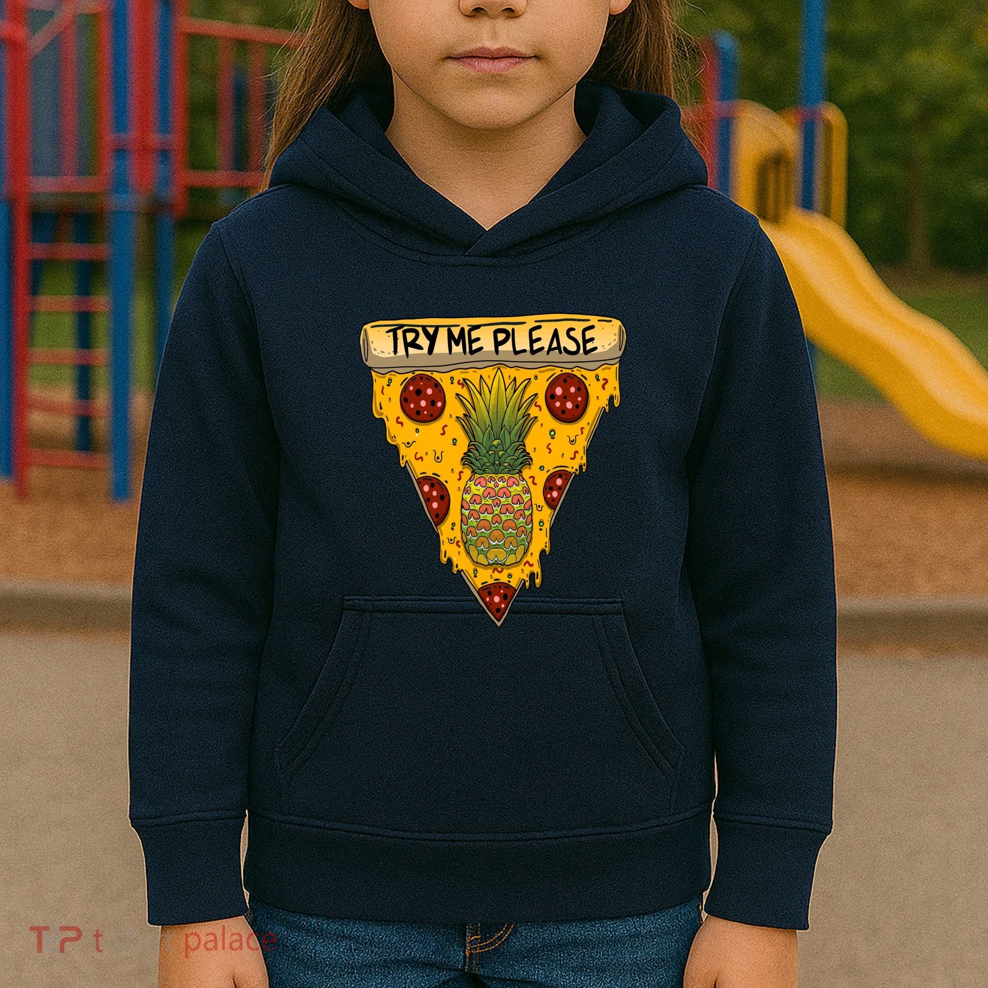 Pineapple Peperoni Pizza Kids Hoodie