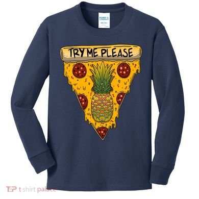 Pineapple Peperoni Pizza Kids Long Sleeve Shirt