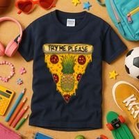 Pineapple Peperoni Pizza Kids T-Shirt thumb 3