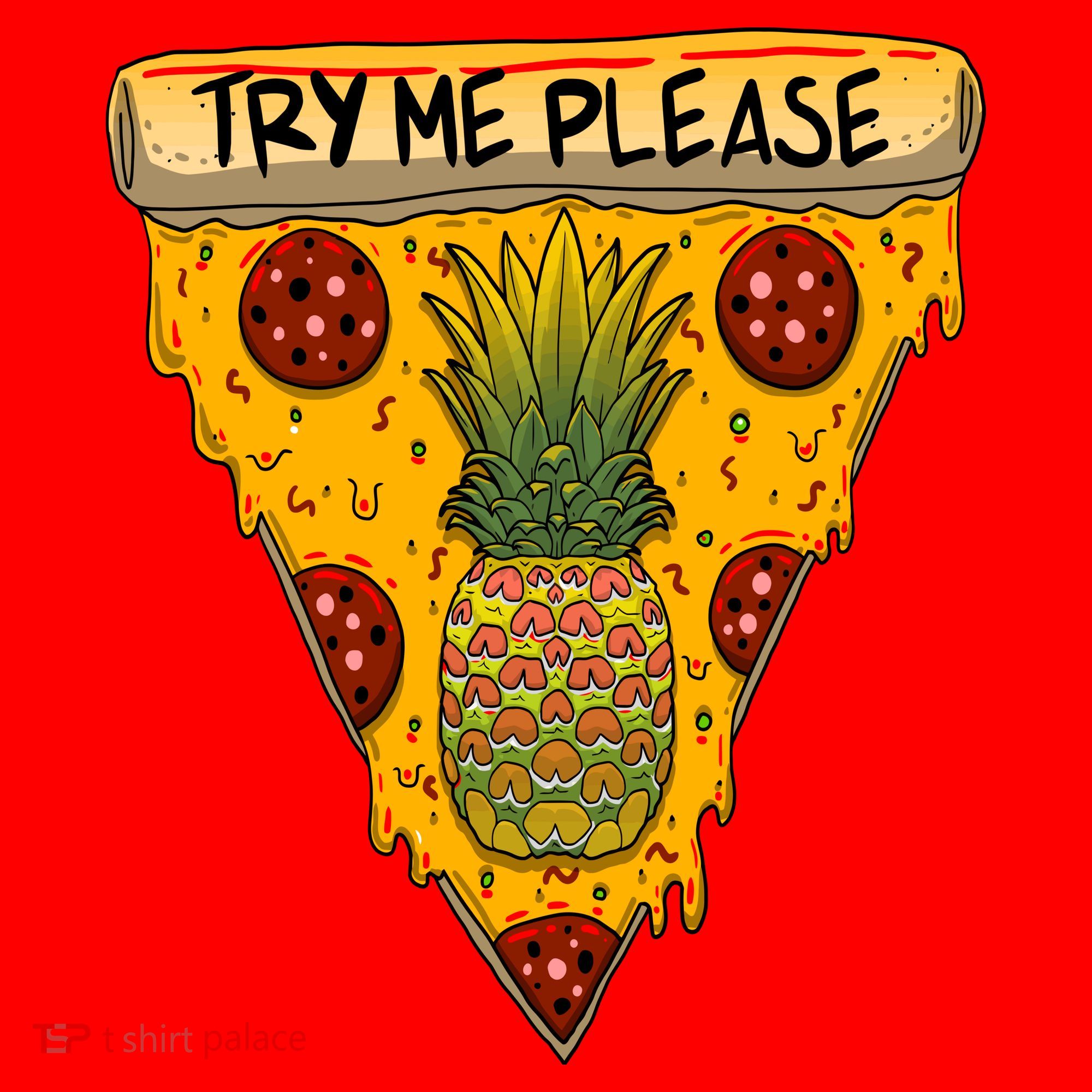 Pineapple Peperoni Pizza Santa Hat