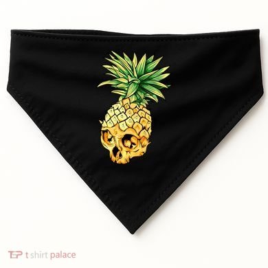  Pineapple Skull USA-Made Doggie Bandana
