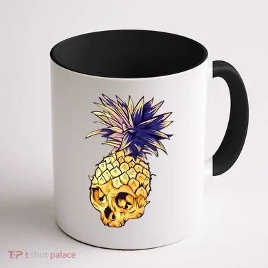 Pineapple Skull Coffee Mug back