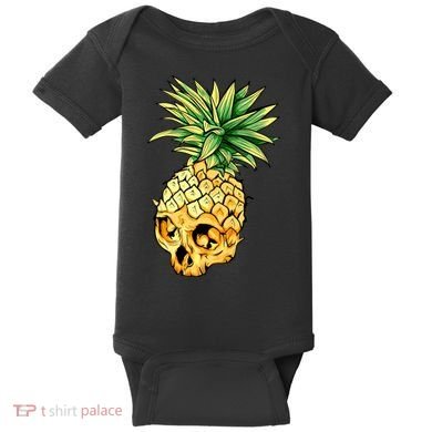  Pineapple Skull Baby Bodysuit