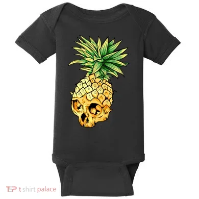  Pineapple Skull Baby Bodysuit
