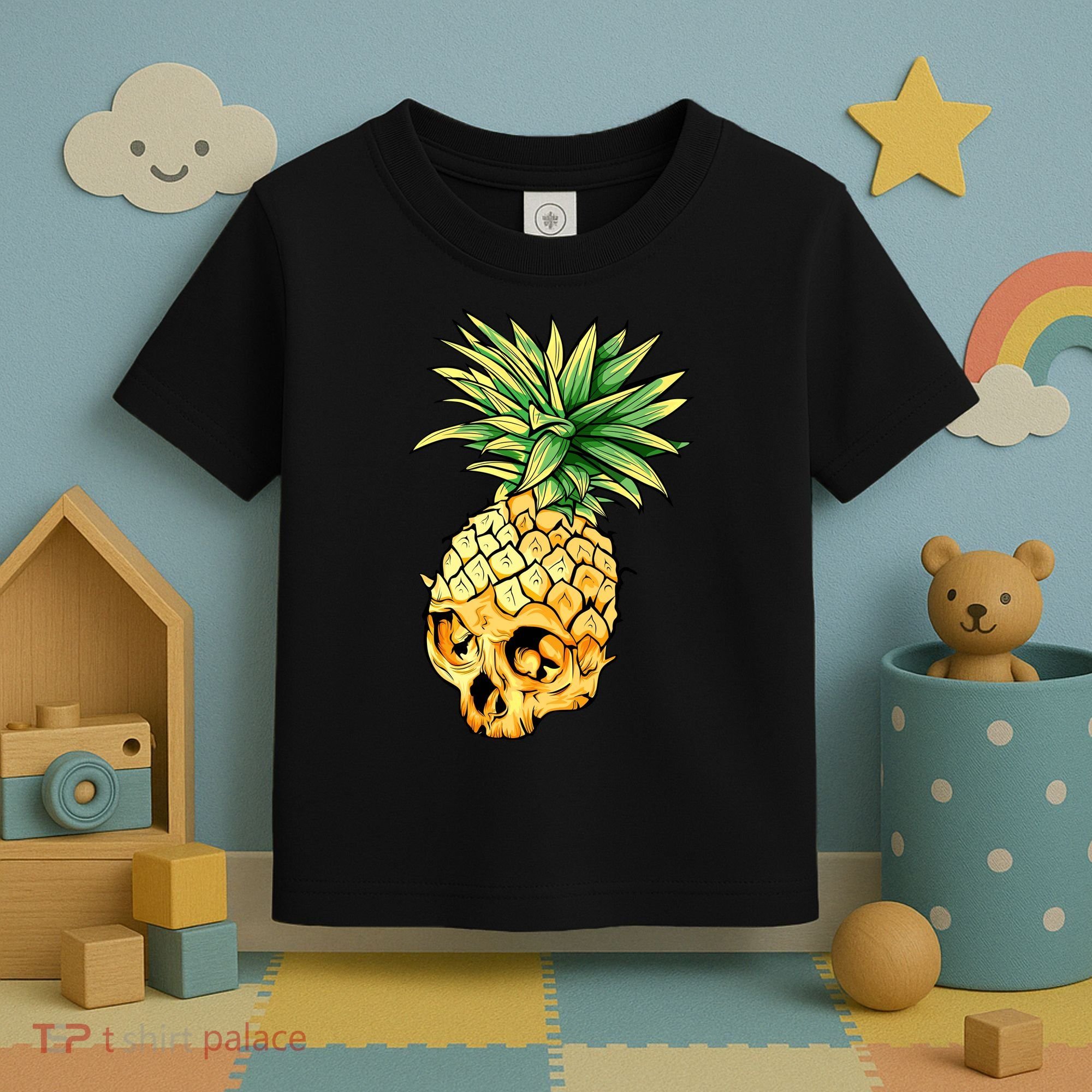  Pineapple Skull Toddler T-Shirt