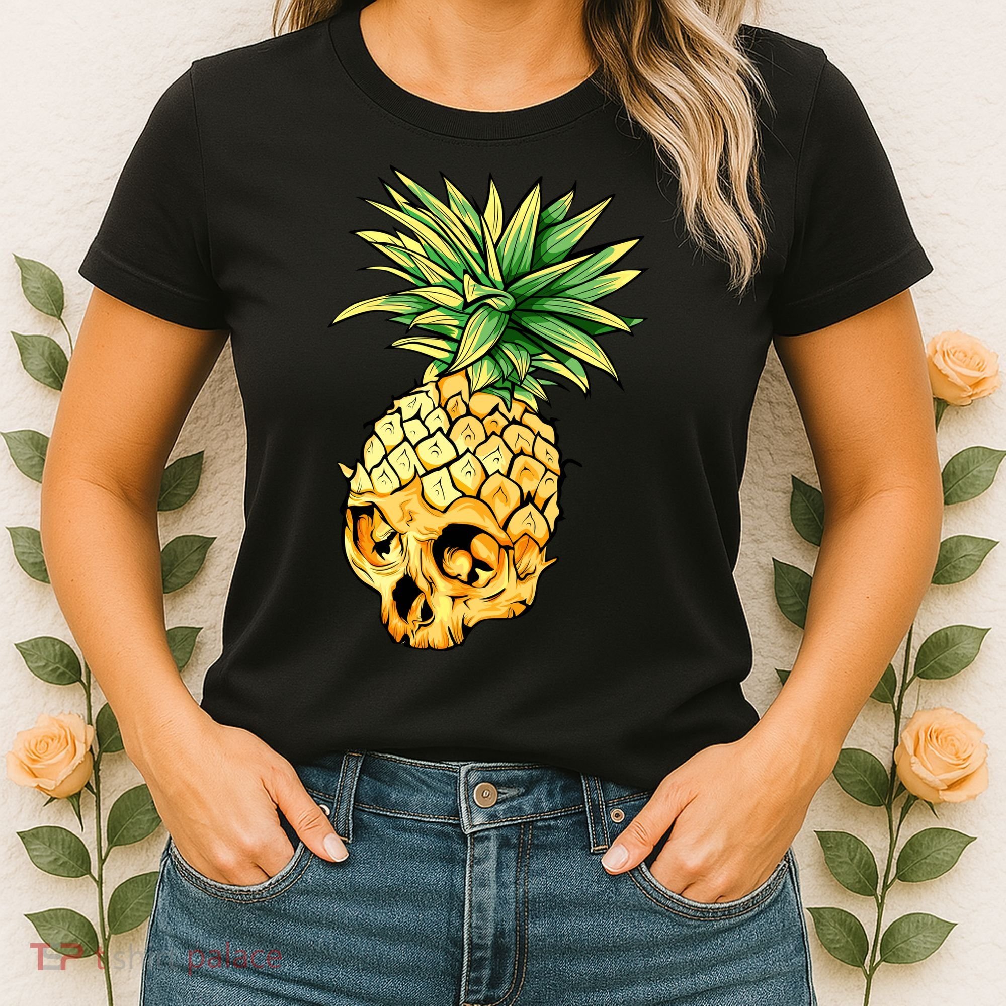  Pineapple Skull Women's T-Shirt