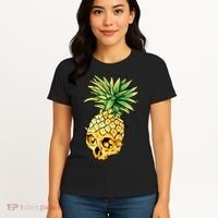  Pineapple Skull Women's T-Shirt thumb 4