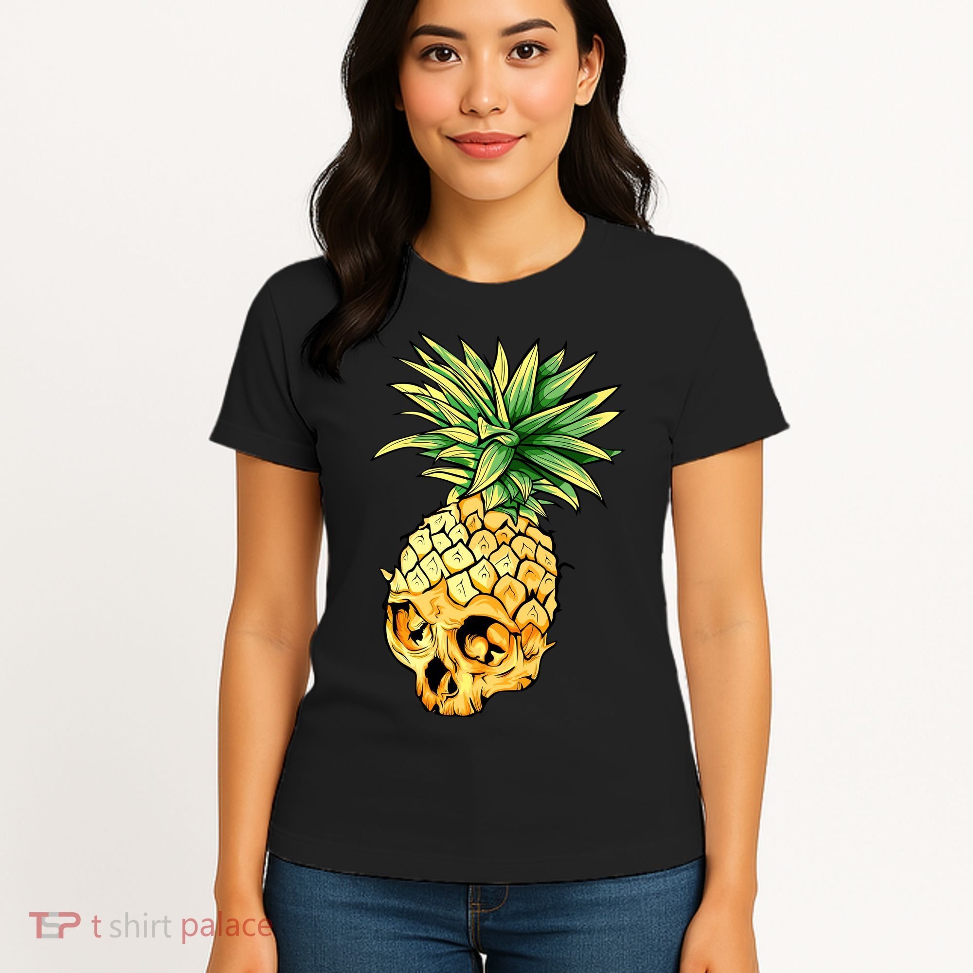  Pineapple Skull Women's T-Shirt