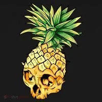  Pineapple Skull Kids Long Sleeve Shirt thumb 2