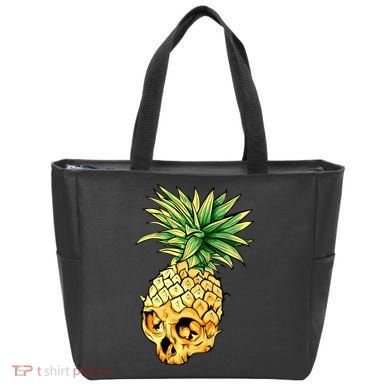  Pineapple Skull Tote Bag