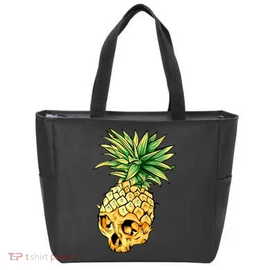 Pineapple Skull Tote Bag