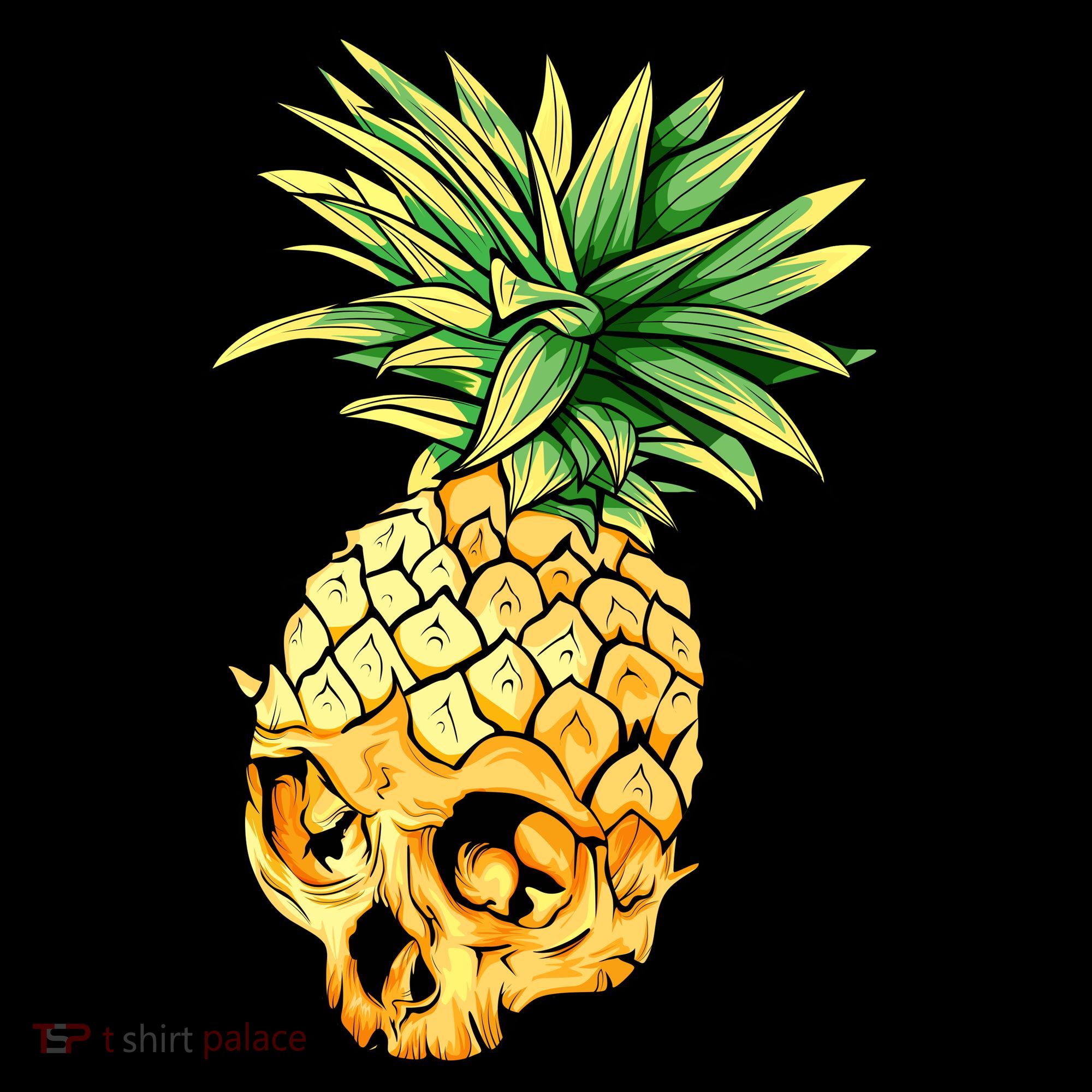  Pineapple Skull Tote Bag