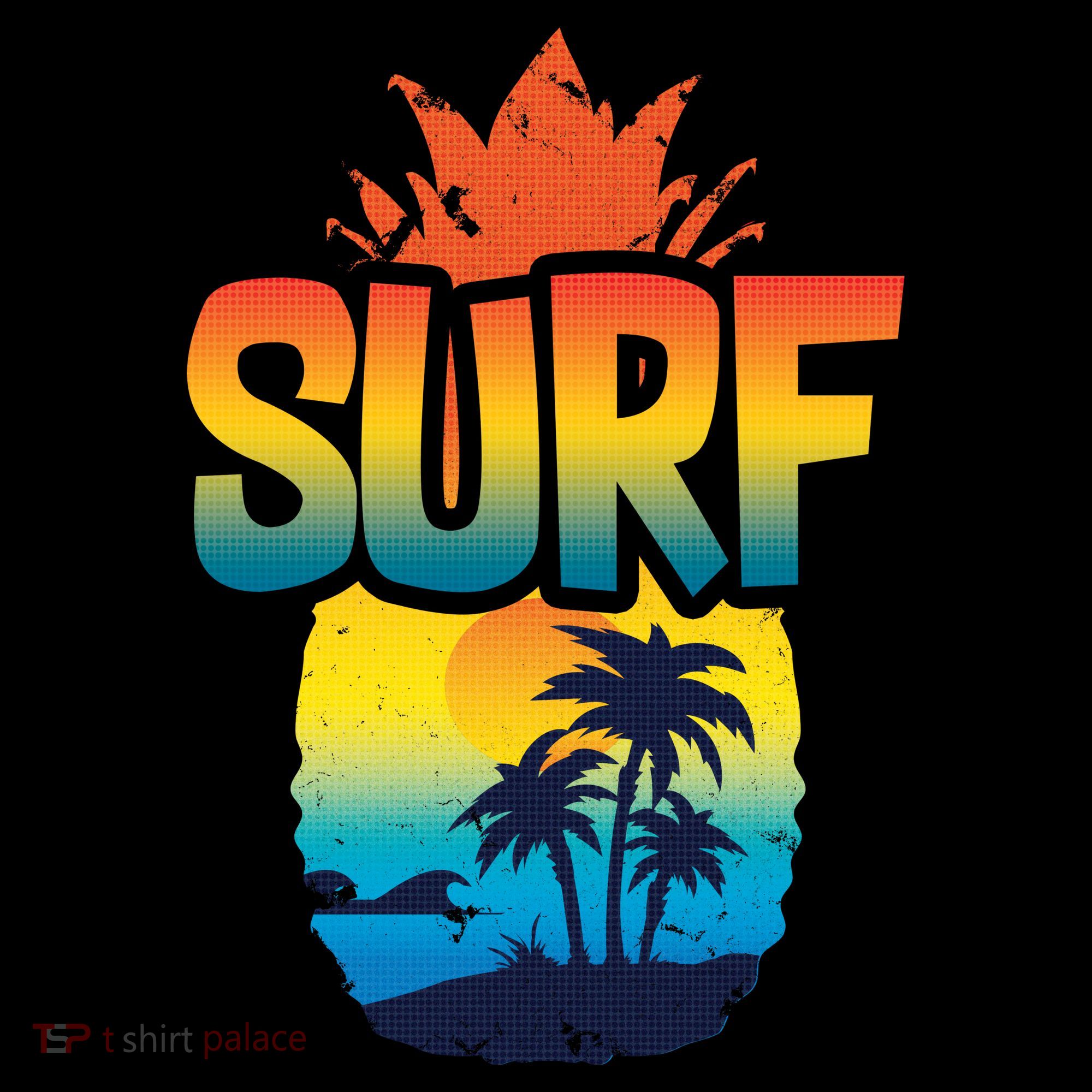 Pineapple Summer Surf Tote Bag