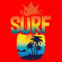 Pineapple Summer Surf Santa Hat thumb 1