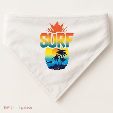 Pineapple Summer Surf USA-Made Doggie Bandana