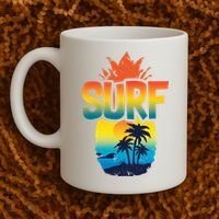 Pineapple Summer Surf Coffee Mug thumb 2