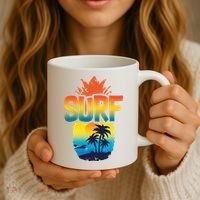 Pineapple Summer Surf Coffee Mug thumb 3