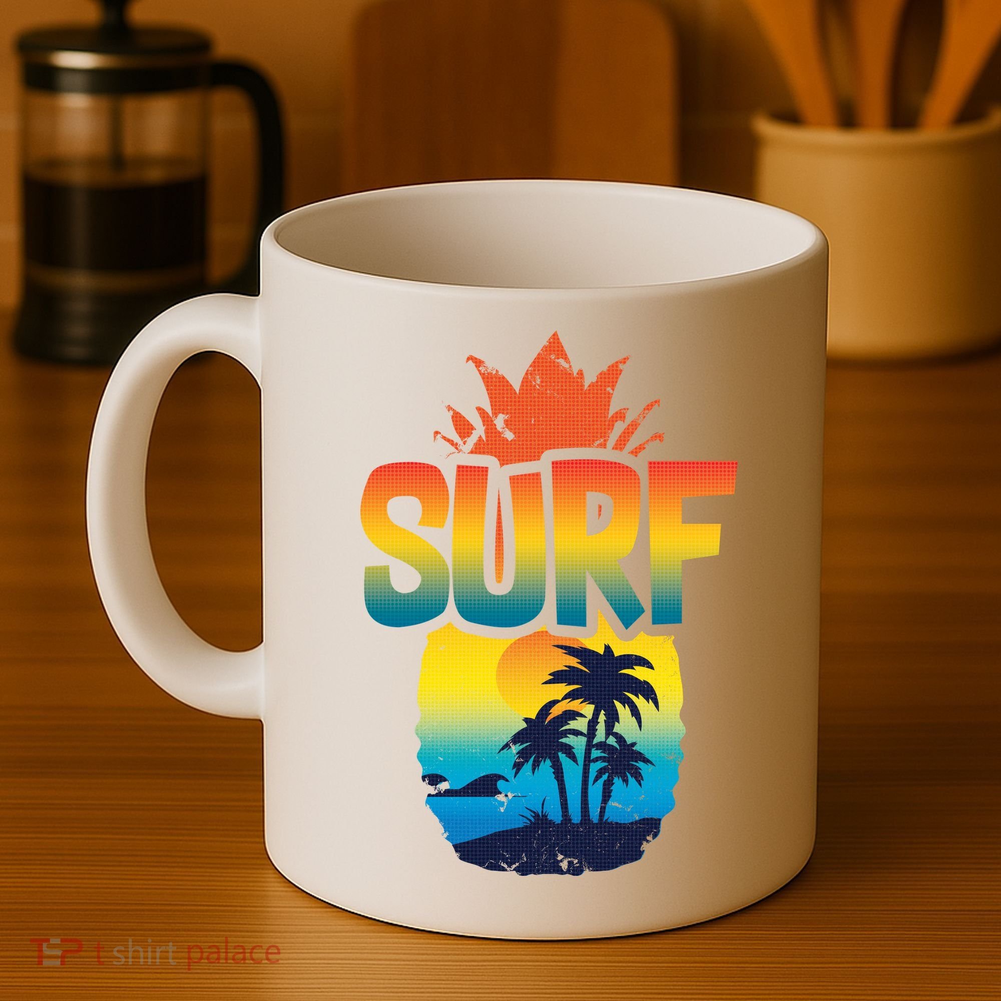 Pineapple Summer Surf Coffee Mug