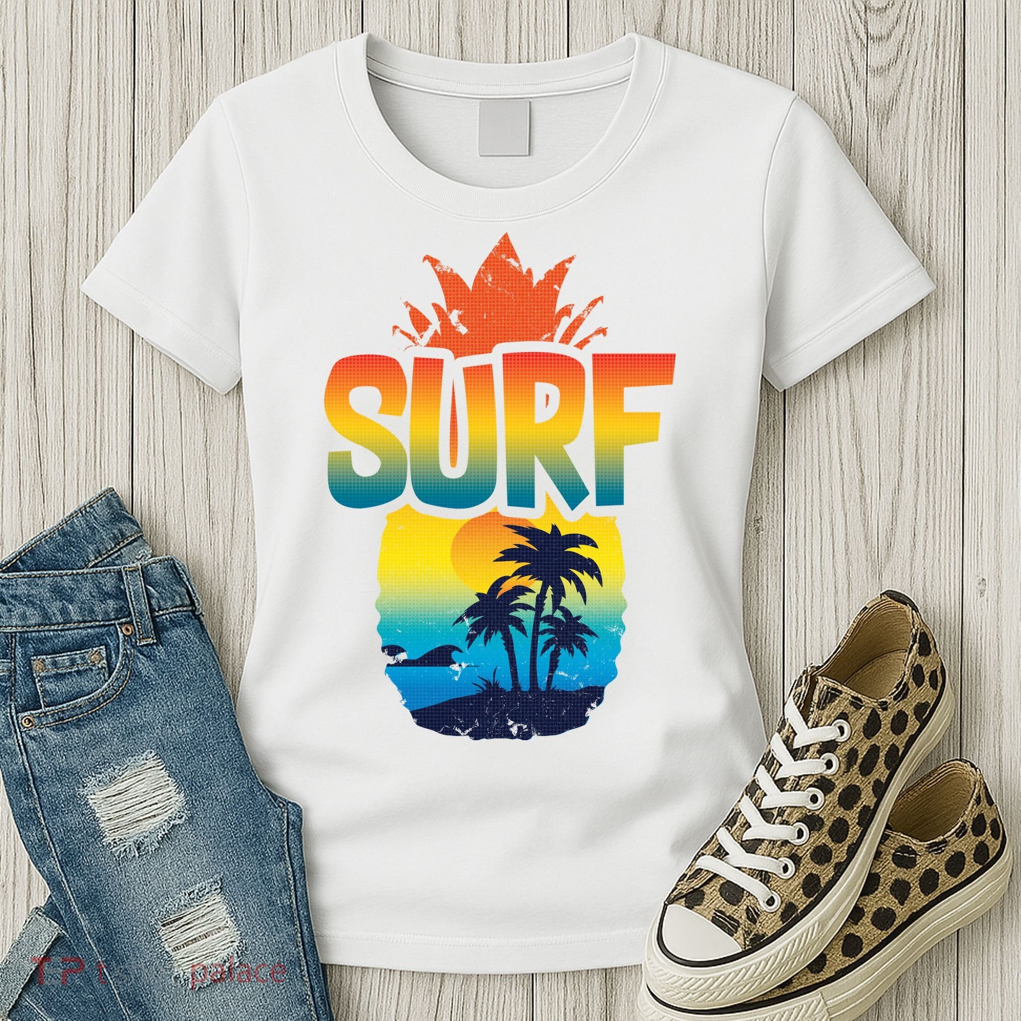 Pineapple Summer Surf Women's T-Shirt