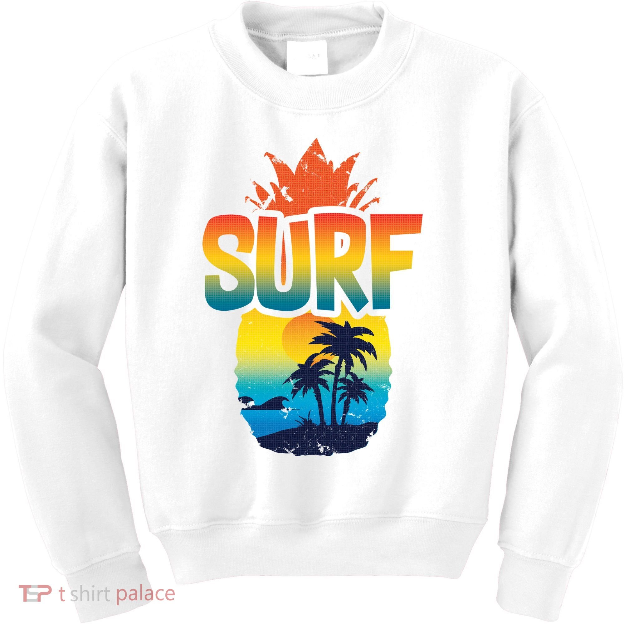 Pineapple Summer Surf Kids Sweatshirt