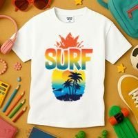 Pineapple Summer Surf Kids T-Shirt thumb 3