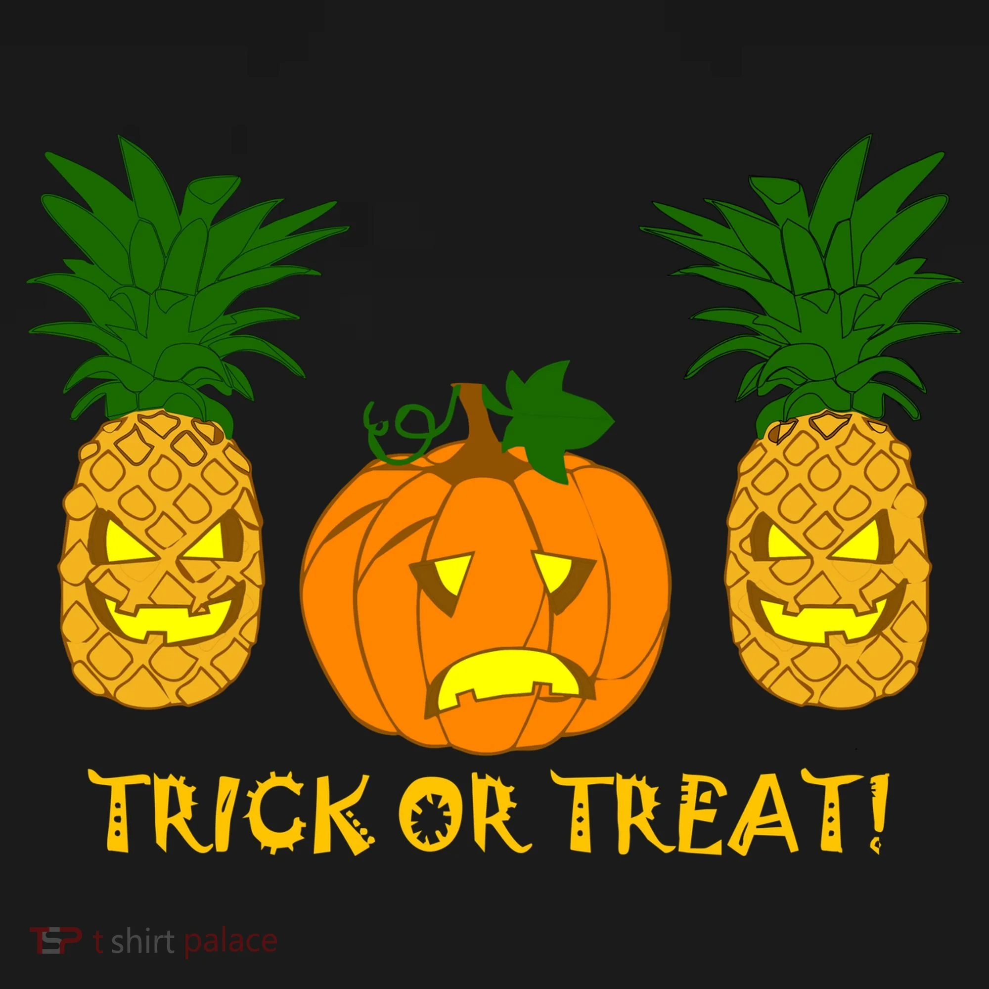 Pineapple Vs. Pumpkin Jack O Lantern Doggie Tank