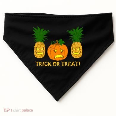 Pineapple Vs. Pumpkin Jack O Lantern USA-Made Doggie Bandana