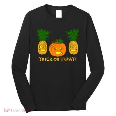 Pineapple Vs. Pumpkin Jack O Lantern Long Sleeve Shirt