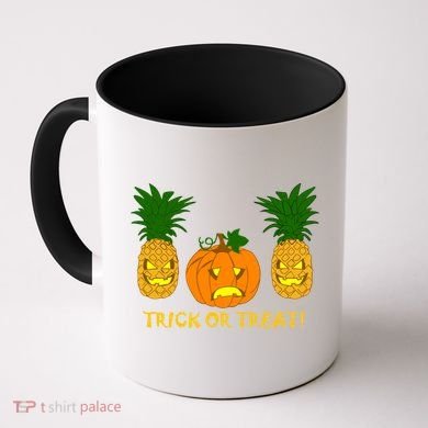 Pineapple Vs. Pumpkin Jack O Lantern Coffee Mug