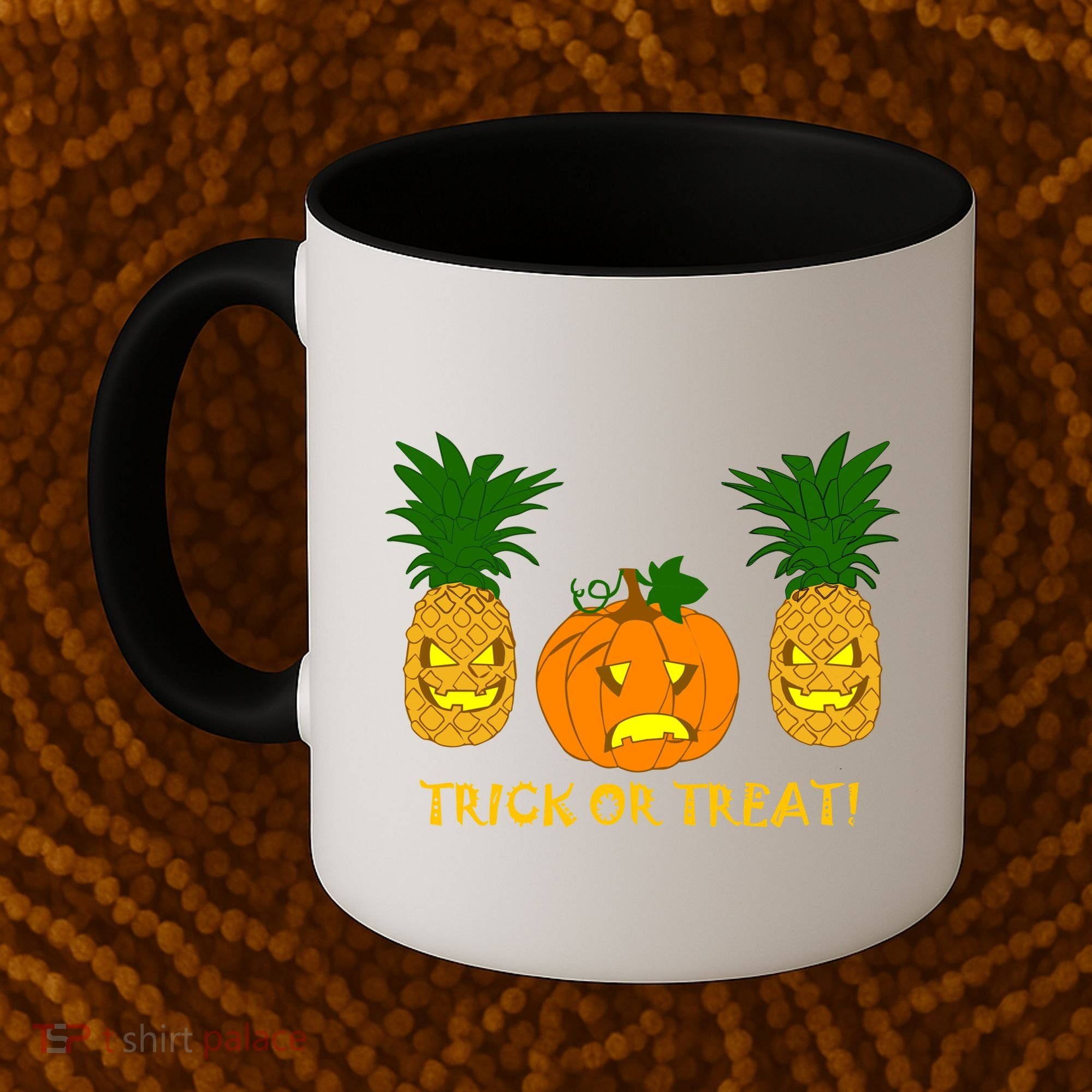 Pineapple Vs. Pumpkin Jack O Lantern Coffee Mug