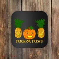 Pineapple Vs. Pumpkin Jack O Lantern Coaster thumb 0