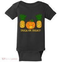 Pineapple Vs. Pumpkin Jack O Lantern Baby Bodysuit thumb 0