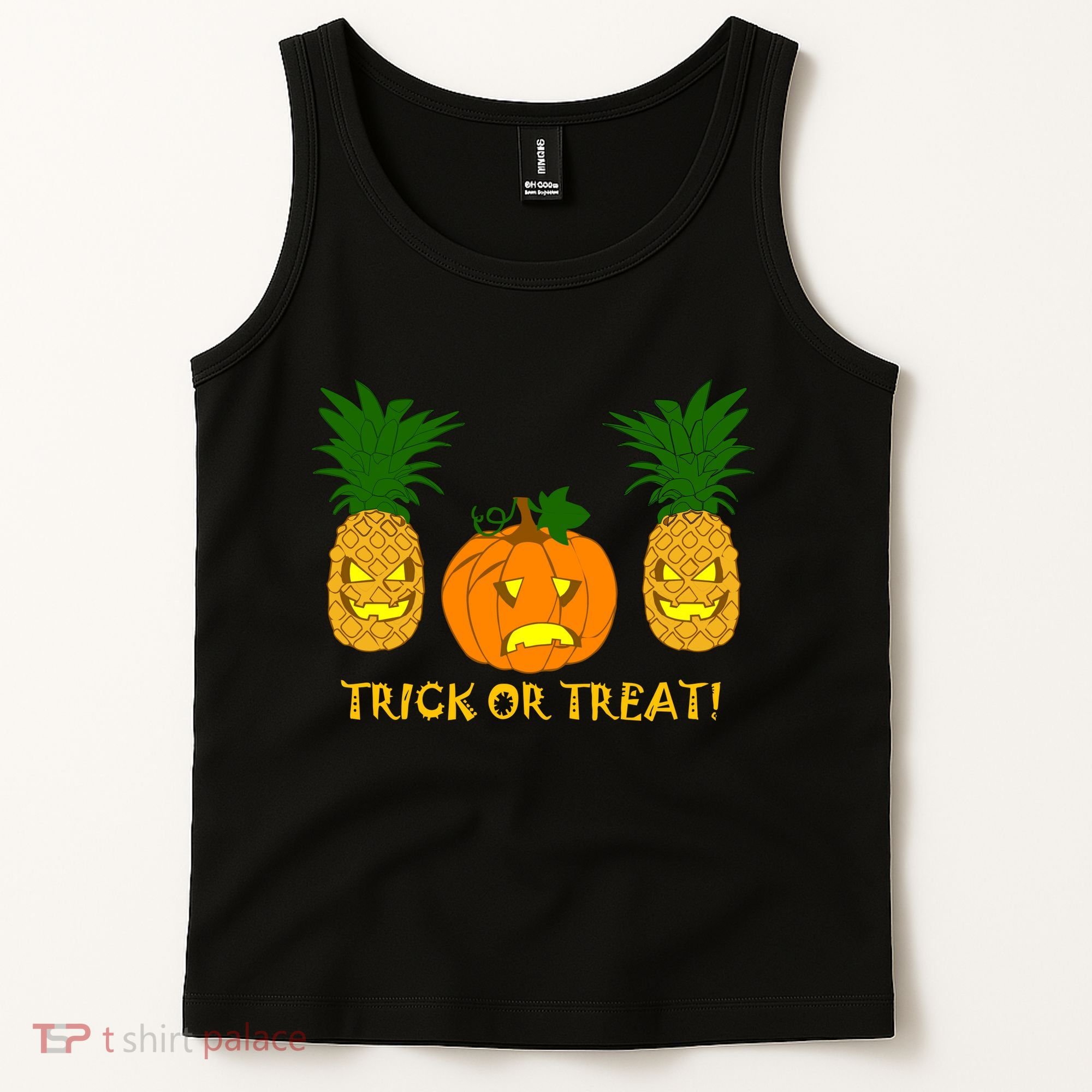 Pineapple Vs. Pumpkin Jack O Lantern Tank Top