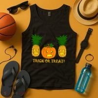 Pineapple Vs. Pumpkin Jack O Lantern Tank Top thumb 4