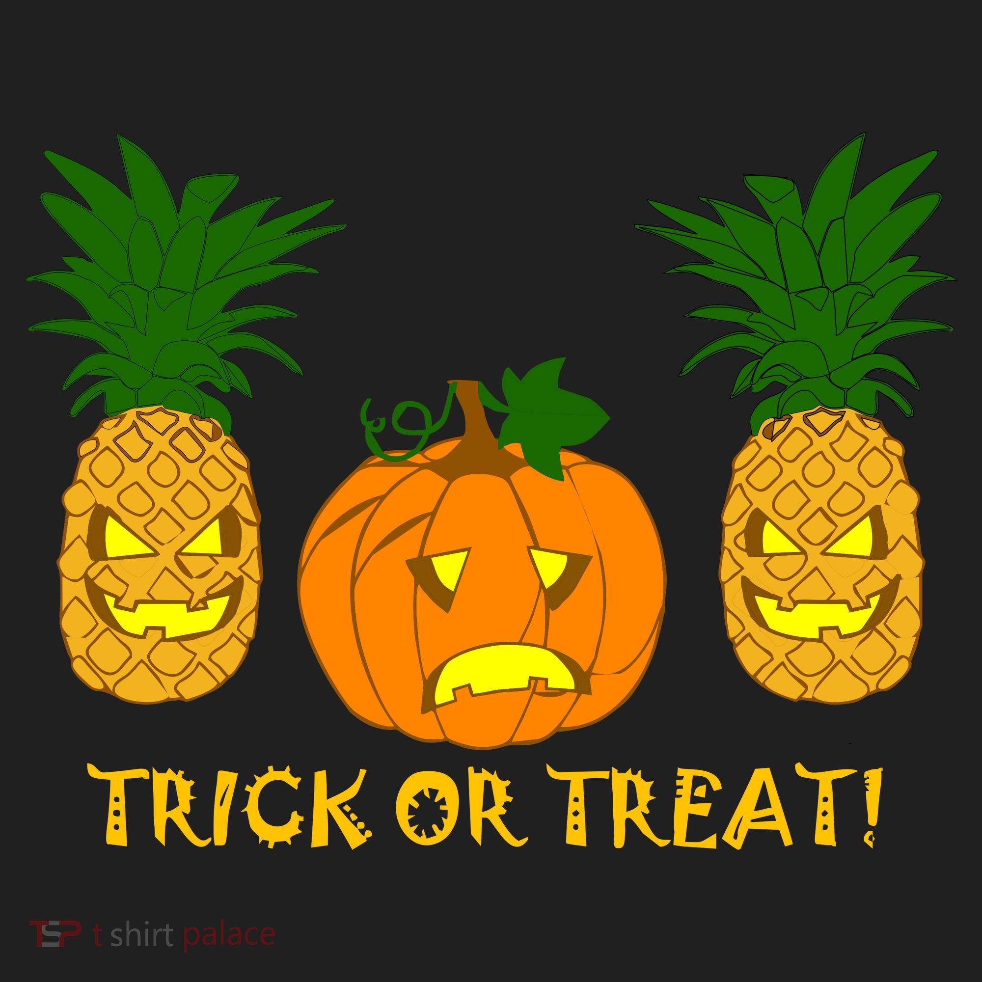 Pineapple Vs. Pumpkin Jack O Lantern Golf Towel