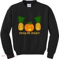 Pineapple Vs. Pumpkin Jack O Lantern Kids Sweatshirt thumb 0