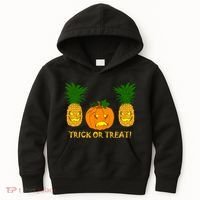 Pineapple Vs. Pumpkin Jack O Lantern Kids Hoodie thumb 0