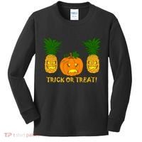 Pineapple Vs. Pumpkin Jack O Lantern Kids Long Sleeve Shirt thumb 0