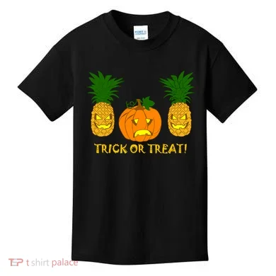 Pineapple Vs. Pumpkin Jack O Lantern Kids T-Shirt