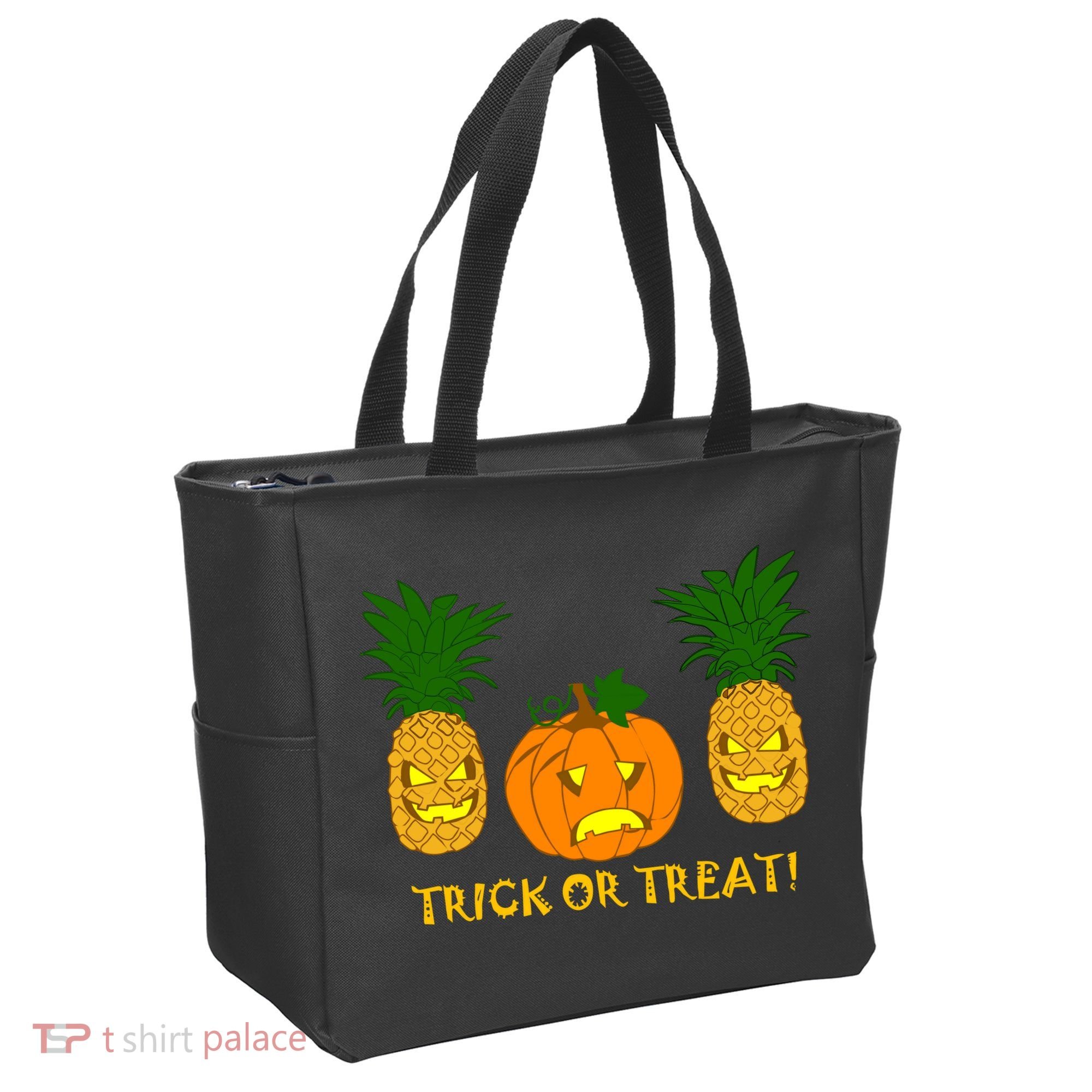 Pineapple Vs. Pumpkin Jack O Lantern Tote Bag