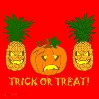 Pineapple Vs. Pumpkin Jack O Lantern Santa Hat thumb 1