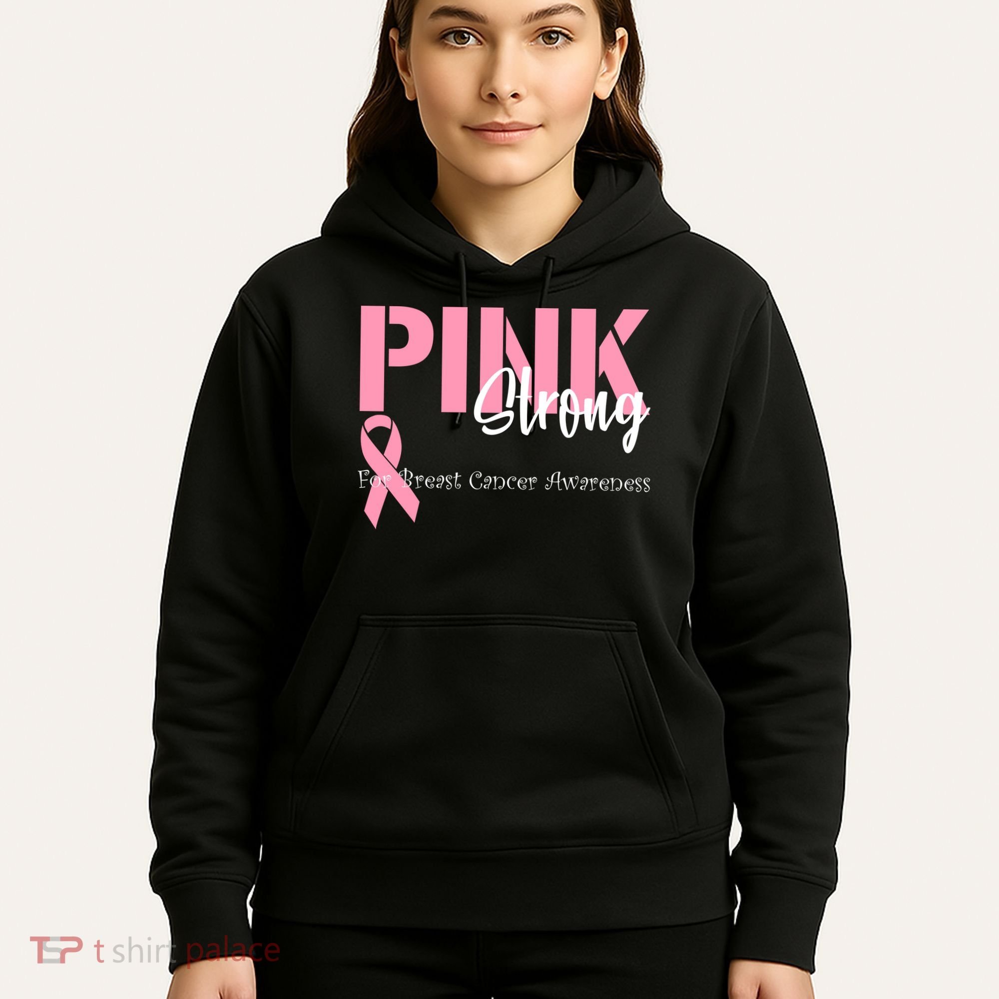 Pink And Strong Breast Cancer Awareness Hoodie
