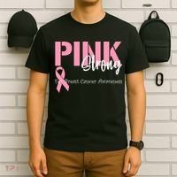 Pink And Strong Breast Cancer Awareness T-Shirt thumb 6