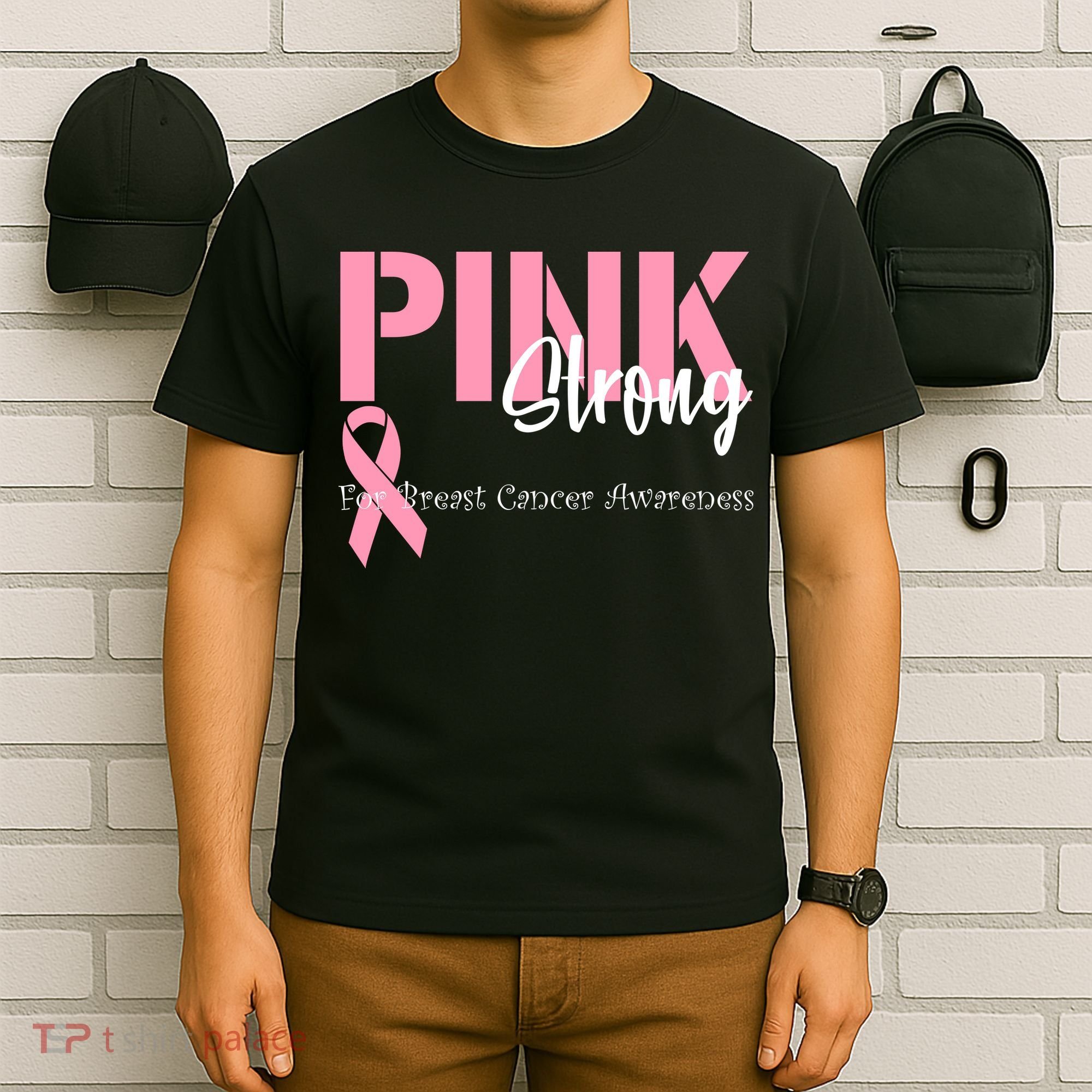Pink And Strong Breast Cancer Awareness T-Shirt
