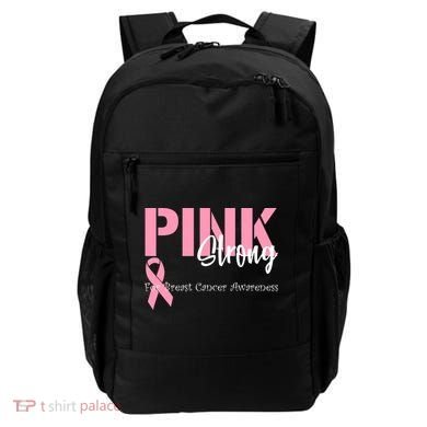 Pink And Strong Breast Cancer Awareness Backpack