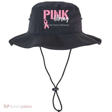 Pink And Strong Breast Cancer Awareness Bucket Hat