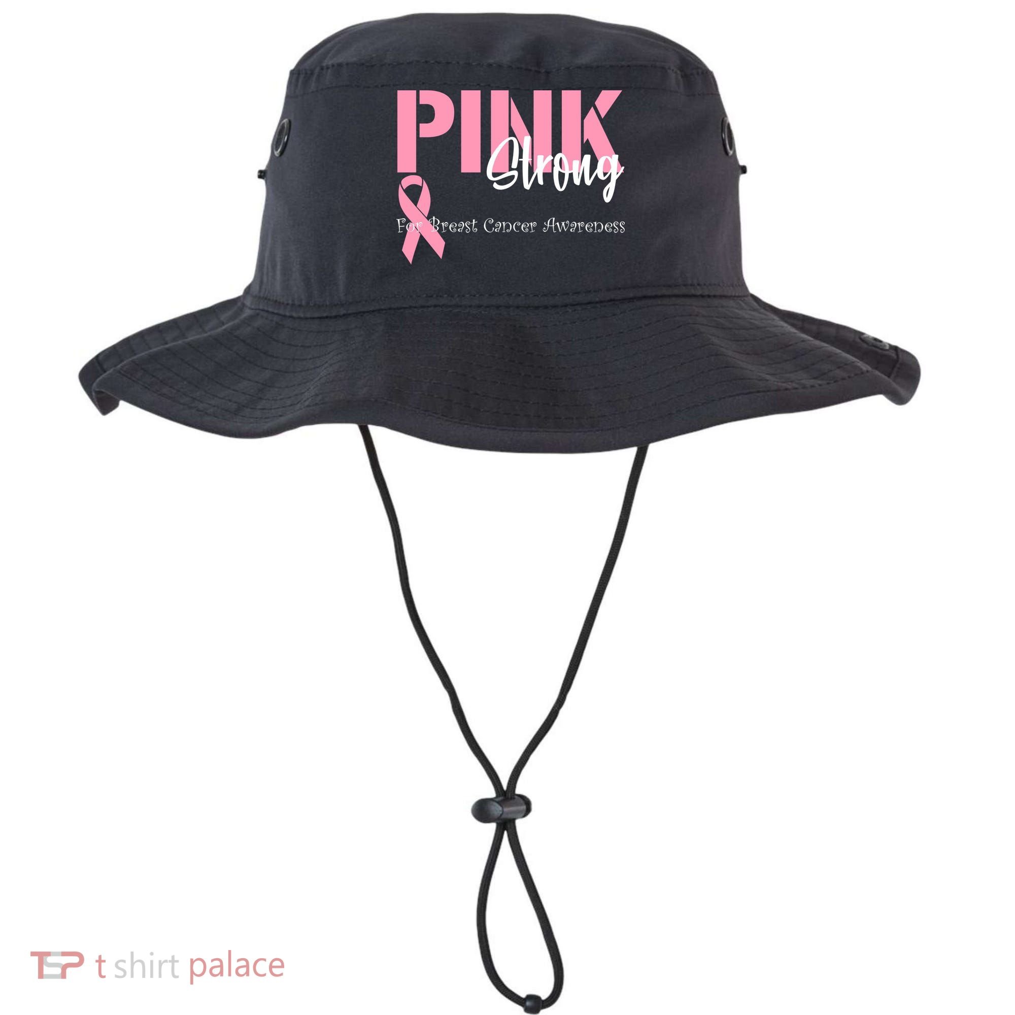 Pink And Strong Breast Cancer Awareness Bucket Hat