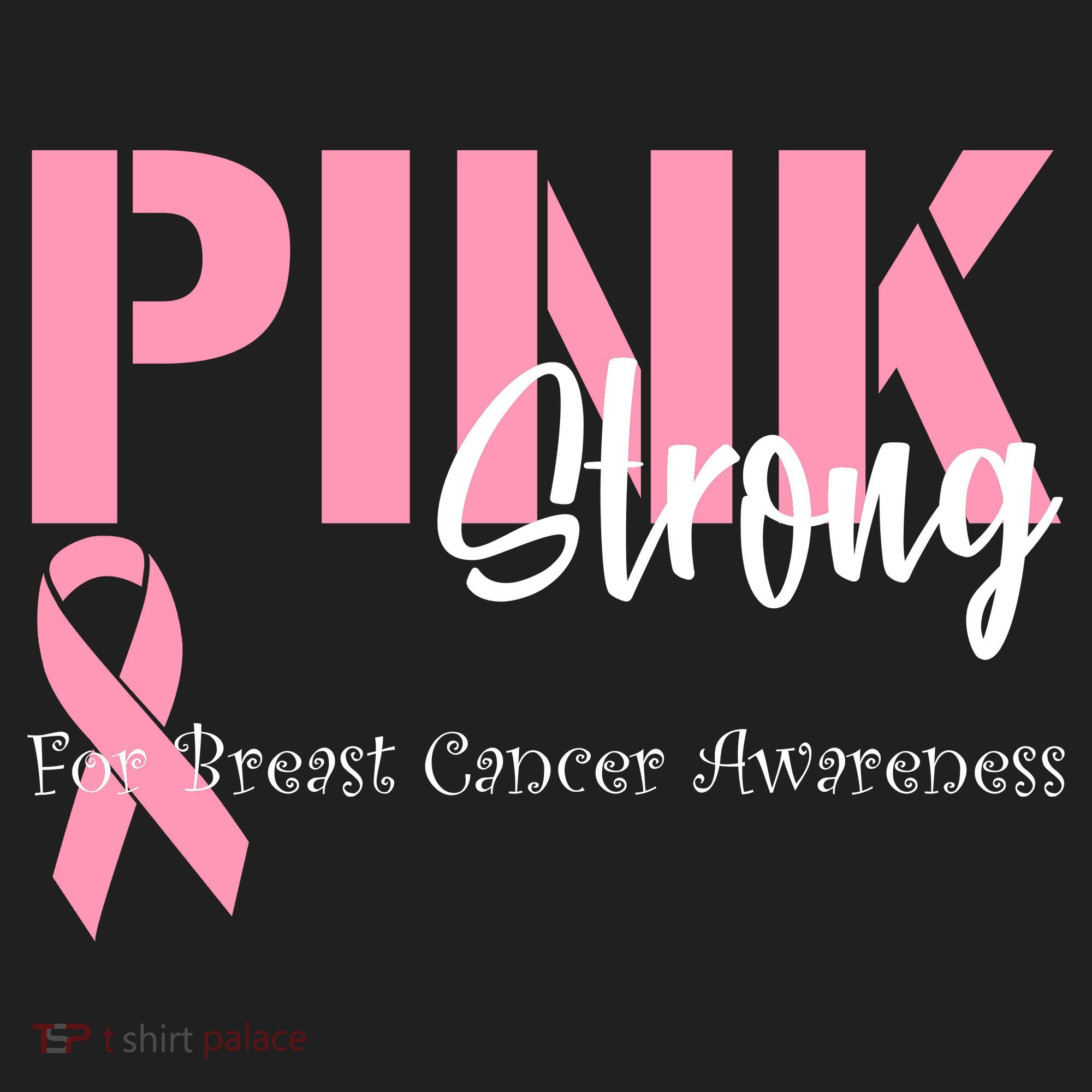Pink And Strong Breast Cancer Awareness Beanie