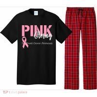 Pink And Strong Breast Cancer Awareness Pajama Set thumb 0
